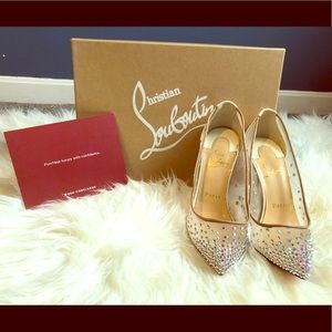 Louboutin white Bridal pumps